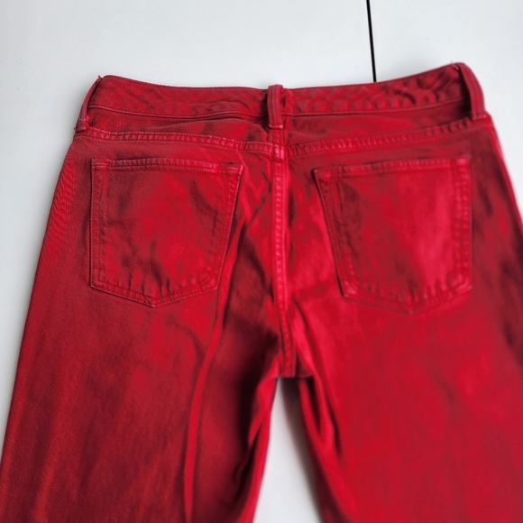 Banana Republic Washed Red Women's Skinny Jeans Red Size 27 Cotton 30×29J3 - Picture 11 of 12